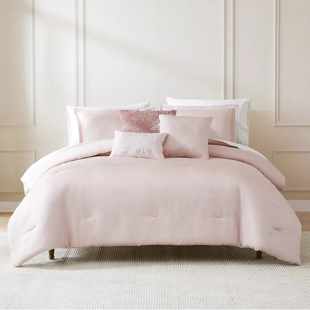 Closeout - 6 Piece Mountain Ranges Jacquard Comforter Set, S00026