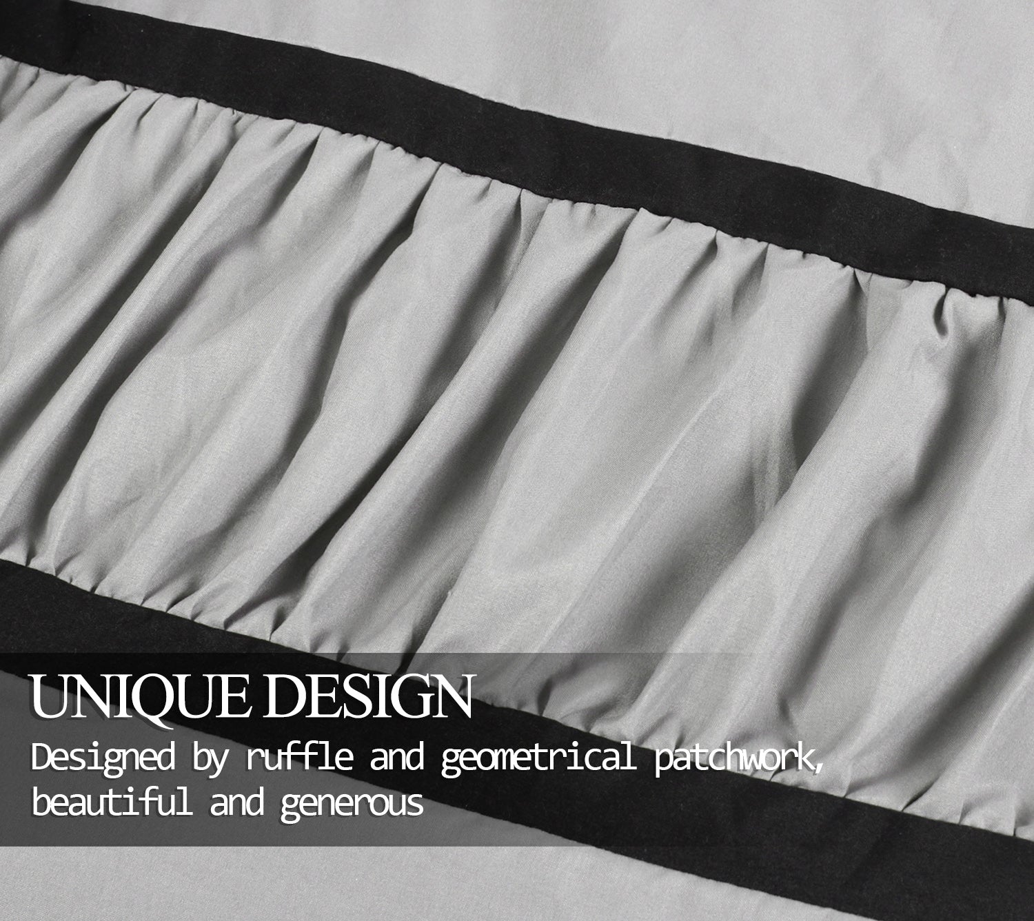 Closeout - 7 Piece Microfiber Ruffle and Patchwork Comforter Set
