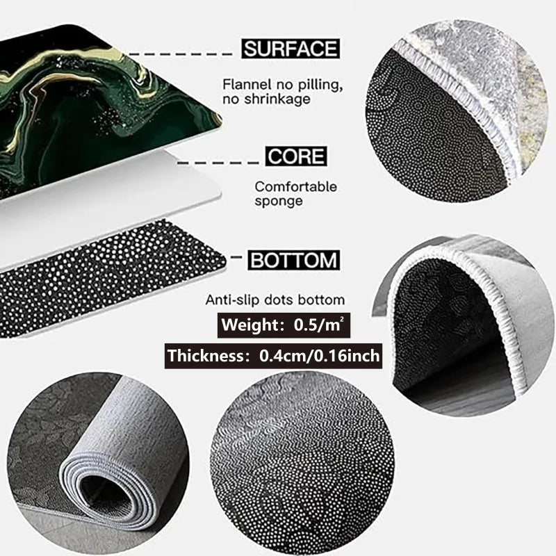 VIKAMA Round Japanese Wabi-sabi Style Living Room Sofa Decorative Carpet Coffee Table Rug Study Swivel Chair Floor Cushion