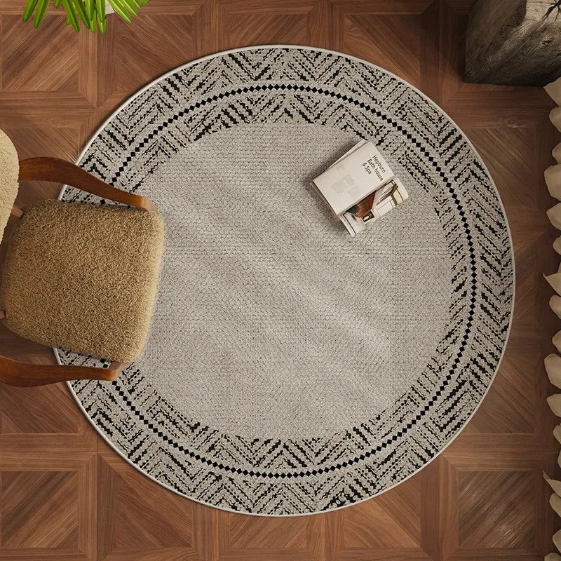 VIKAMA Round Japanese Wabi-sabi Style Living Room Sofa Decorative Carpet Coffee Table Rug Study Swivel Chair Floor Cushion