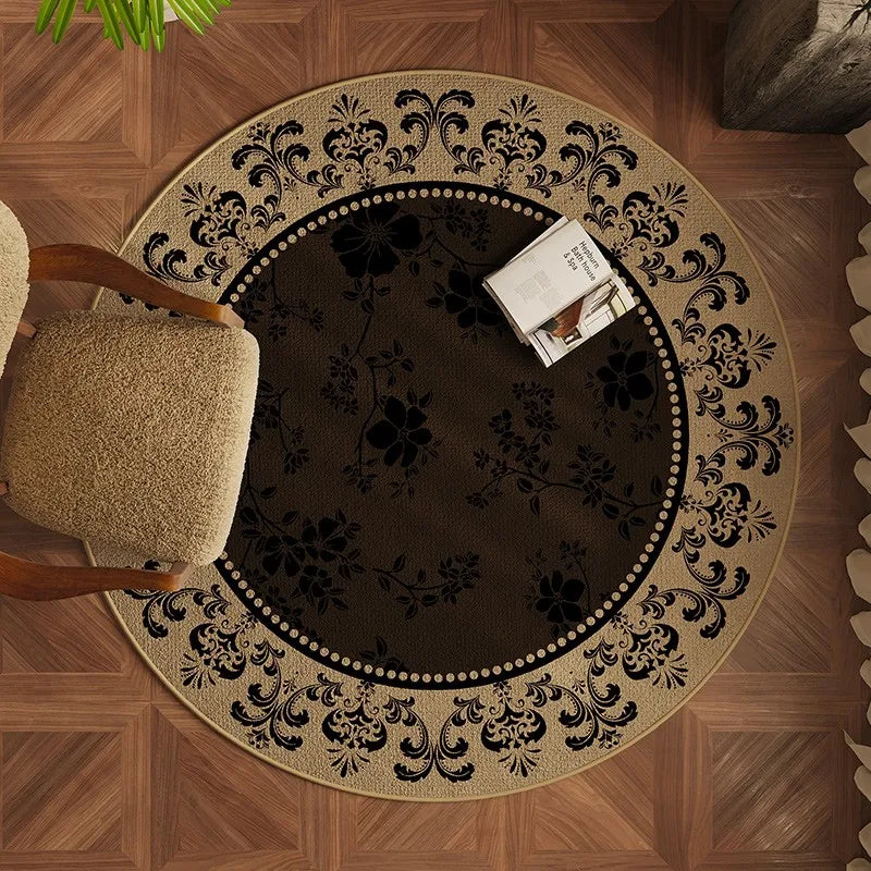 VIKAMA Round Japanese Wabi-sabi Style Living Room Sofa Decorative Carpet Coffee Table Rug Study Swivel Chair Floor Cushion