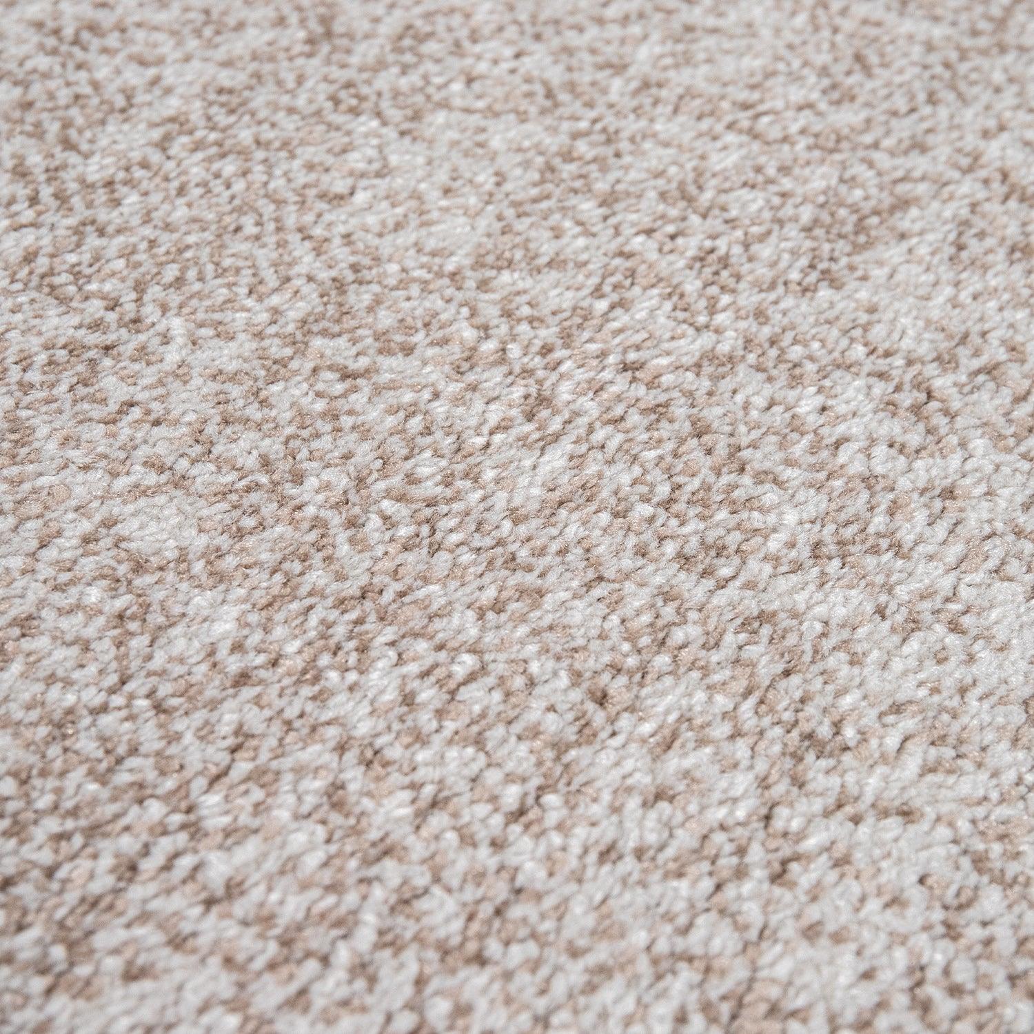 Living Room Rug Madeira Bordered with Geometric Pattern - Brown Beige